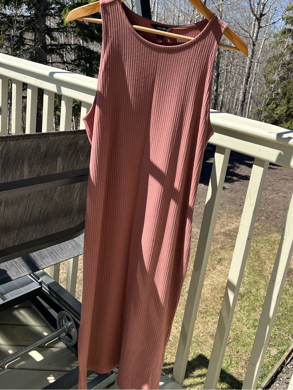 RW&Co. Dusty Rose Ribbed Dress